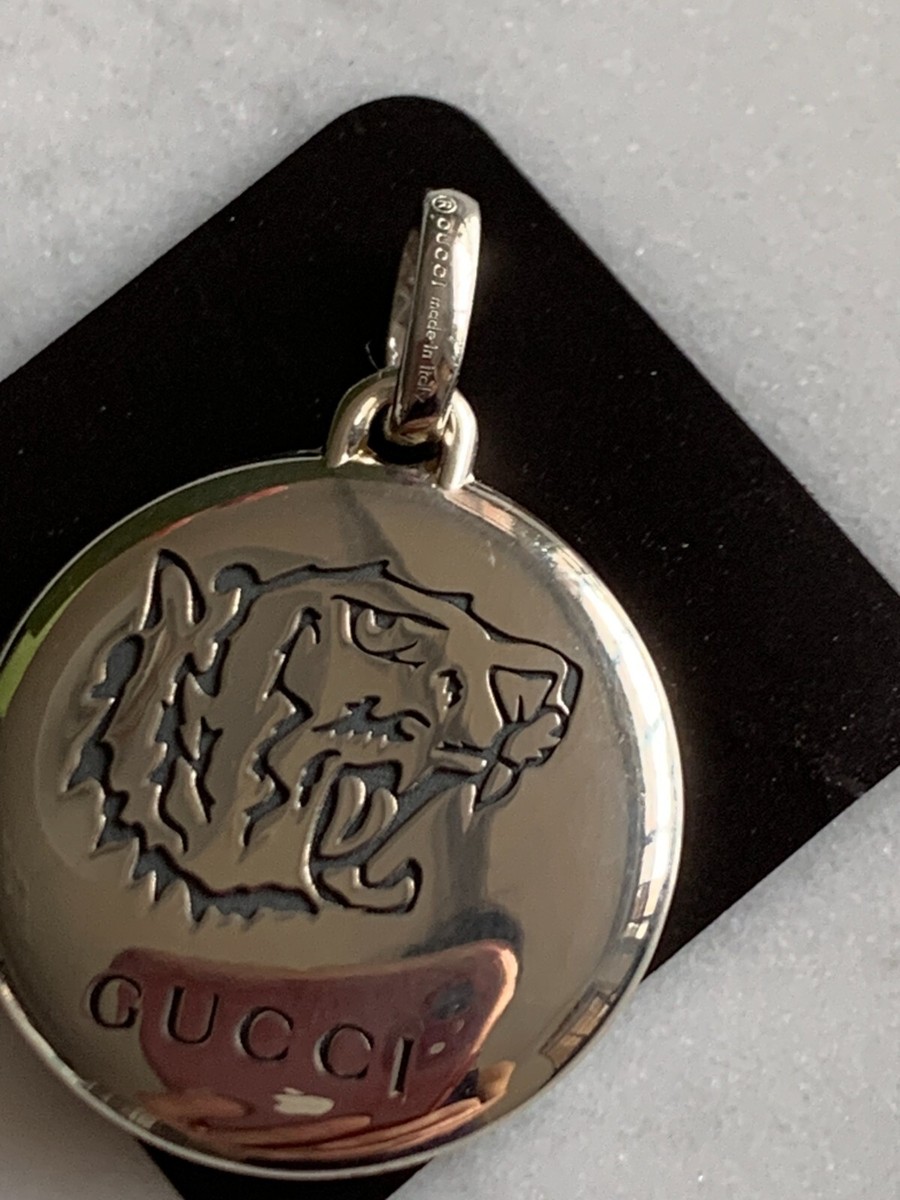 GUCCI ネックレス Blind for Love TIGERHEAD Gucci Tiger Head Blind For Love Charm Pendant 925 Sterling