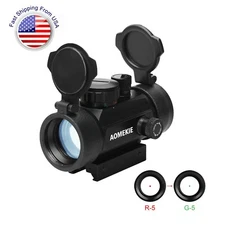 1X30 Red Green Dot Sight Reflex Rifle Scope W/ 22mm/11mm Rail Mount for Hunting