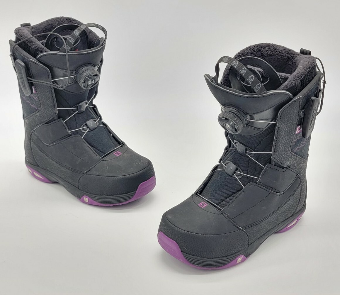Salomon Ivy Boa Coiler STR8JKT Black Purple Snowboard Boots Salomon Ivy Boa Coiler STR8JKT Black Purple Snowboard Boots