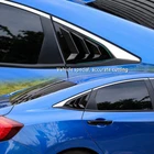 Quarter Window Louver Cover Trim For Honda Civic 2016-21 Side Vent Glossy Black