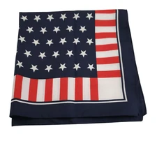 Red White Blue Scarf American Flag Small Square 20/20"