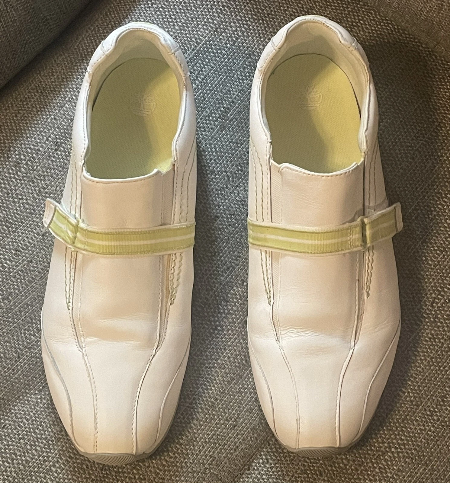 Timberland Scarpe da Guida Uomo in Pelle Bianca Slip On 11M