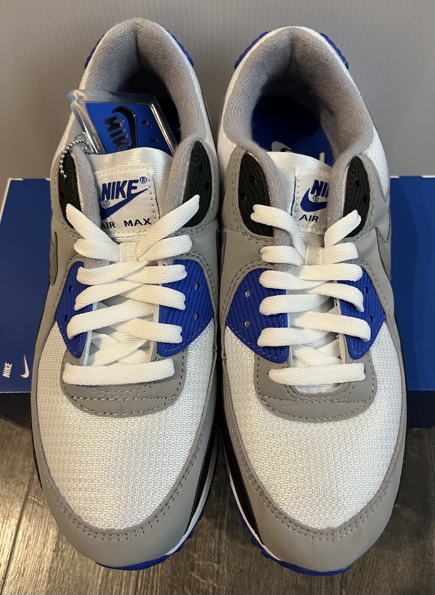 Nike Air Max 90 ‘Hyper Royal’ White Particle Grey CD0881-102 Men’s Size