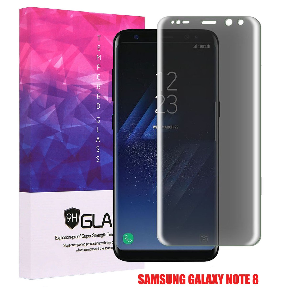 9Privacy Tempered Glass Screen Protector FULL COVERAGE Samsung