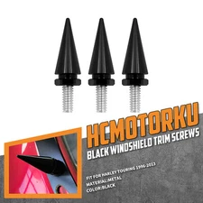 Black Spike Windshield Windscreen Screws For Harley Electra Street Glide 96-2013