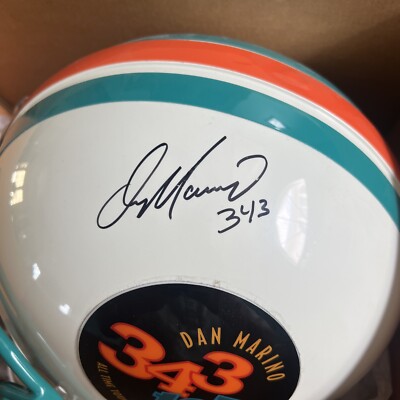 dan marino autographed football helmet Dan Marino Autographed Signed Full Size Pro Line Helmet UDA 343 Limited  edition