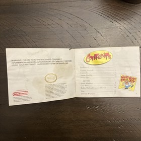 The Ren & Stimpy Show Buckeroos Nintendo NES Instruction Manual Booklet ONLY