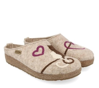 Haflinger ciabatta in feltro di lana renna antracite Online