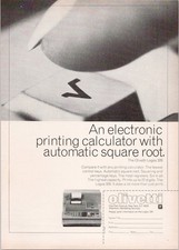 Olivetti Logos 328 Printing Calculator Vintage Magazine Ad 1969