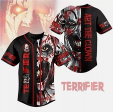 Terrifier 3 Art The Clown Bloody Baseball Jersey