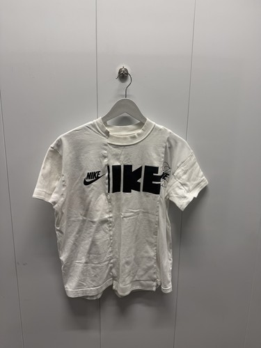 Nike Sacai Shirt Mens Small White Patchwork Gothic Grunge Upcycled Abstract