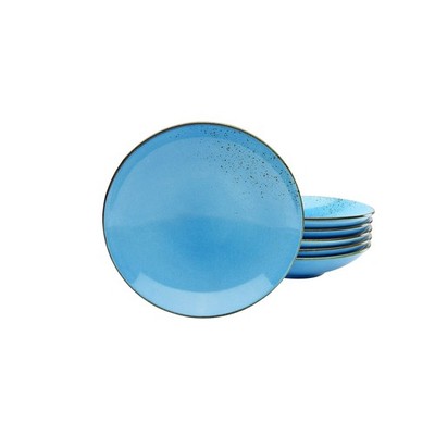 CreaTable 22061 Nature Collection Suppenteller 22 cm, blau (6er Pack)