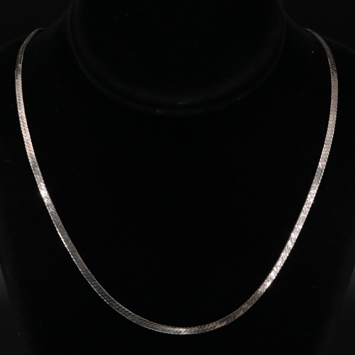 Sterling Silver - 3mm Herringbone Chain 24" Necklace - 10g