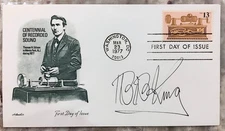 1977 USPS Postal Cover Signed B.B. King First Day of Issue Thomas Edison