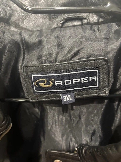 Roper Men's Black Leather Jacket-Size 3XL  - Image 4 of 4