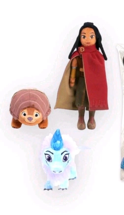 Peluche pequeño Disney Raya y el último dragón ¡Pack de 3! Tuk Tuk, Sisu, Raya! ¡Nuevo! Foto 3 de 4