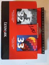 Lexmark 32 33 Combo Pack Black Color Ink Cartridges Genuine OEM Sealed