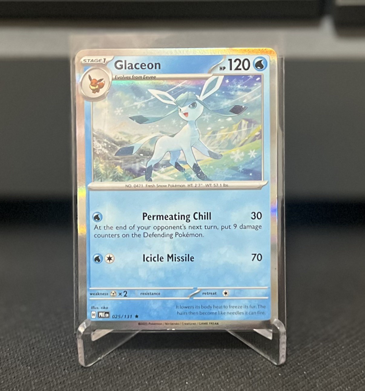 Holo Glaceon 25/131 - Pokemon Prismatic Evolution NM