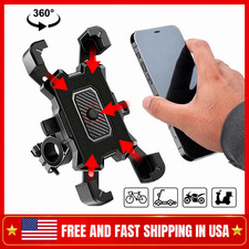 Motorcycle Phone Mount Auto Lock 100mph Military Anti-Shake Bike Phone Holder US
