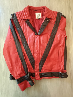 1980s Michael Jackson  Thriller  Red Leather Jacket | Size 38 