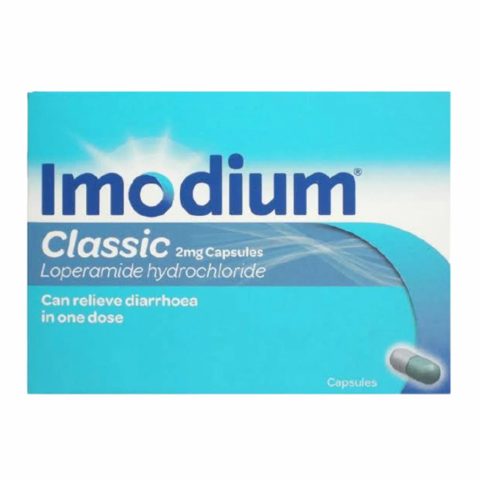 Imodium Classic Loperamide 2mg - 12 Capsules Effective relief for Diarrhoea .