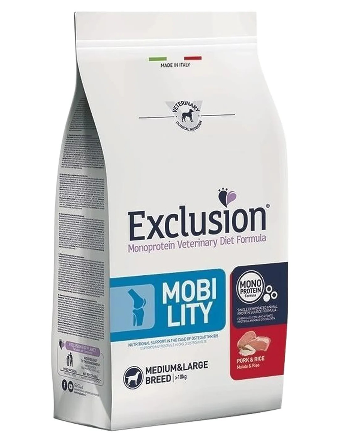 Exclusion mobility maiale e riso medium large 12 kg