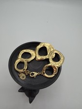 SESSÙN Maxie Armband vergoldet Messing recycelt neu gehämmertes Netz