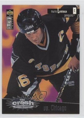 1996-97 Collector's Choice You Crash the Game Mario Lemieux (vs Chicago) HOF 0q3