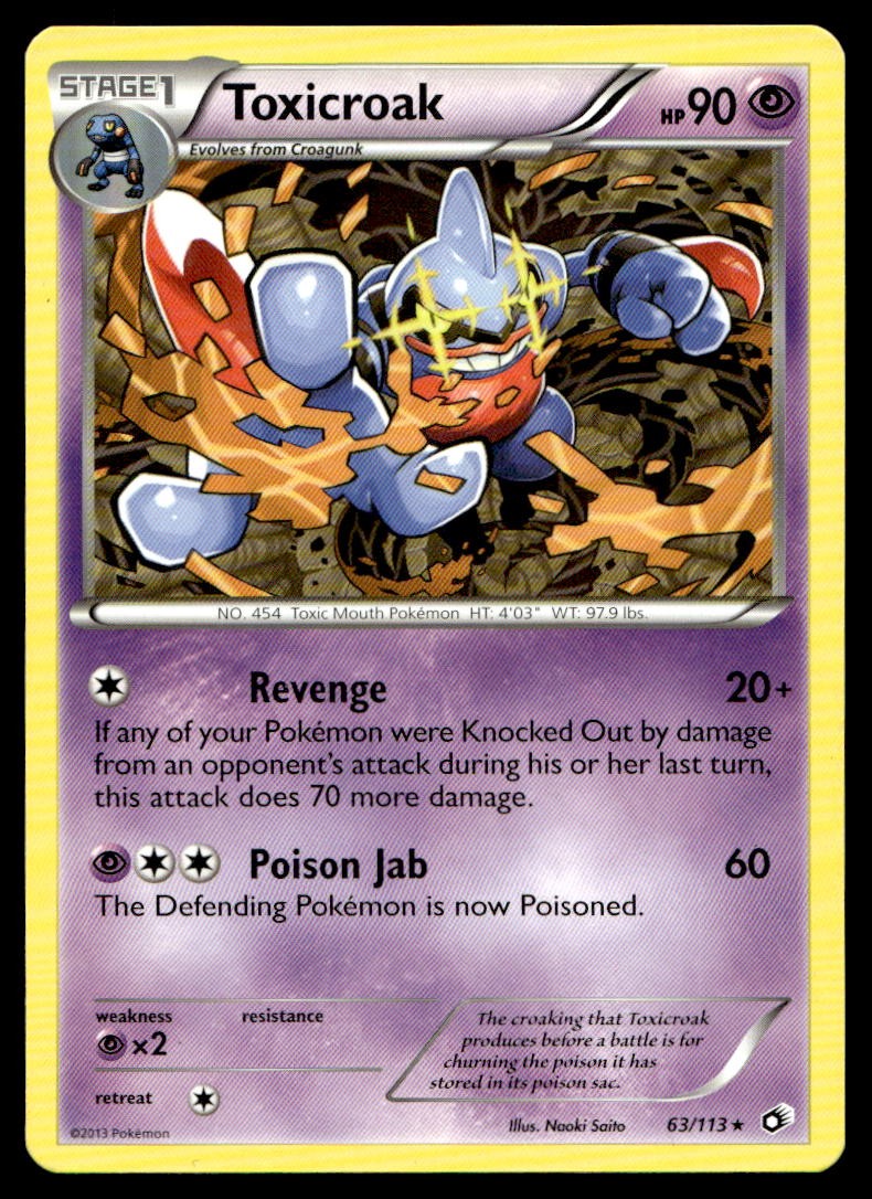 NM Toxicroak [Legendary Treasures 63/113] Rare Pokemon TCG