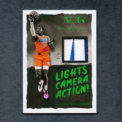 2024-25 Panini Noir Lights Camera Action Jalen Williams Holo Green Patch 4/5 #YG