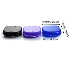 Retainer Case ~ Deep Gumshield Box, Denture Mouthguard Brace Dental Storage Case