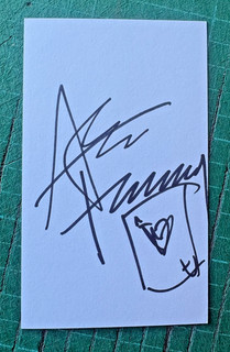 ACE FREHLEY (KISS) signed index card 5x3" Genuine Autograph