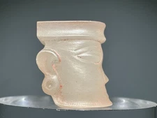 小精品 "Shi Jia He" Culture Jade Carved God Person Face Design Pendant L 2.0 CM