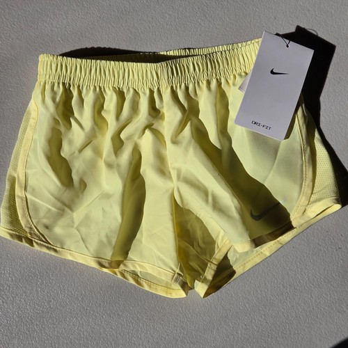 Nike Girls Size 5 Summer Dri-fit Lined Yellow Shorts & Sports Bra Tank Top - Picture 2 of 3