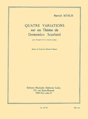 4 Variations Sur Un Theme De D Scarlatti | Marcel Bitsch | Buch | Alphonse Leduc