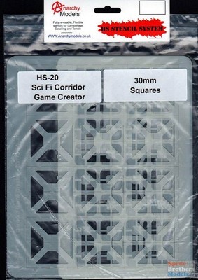 ANMHS0020 Anarchy Models HS Stencil System - #20 Sci Fi Corridor Game Creator
