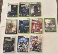Video Game Cases Lot of 10 EMPTY Cases Xbox One 360 Wii Mixed