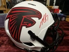 MICHAEL VICK SIGNED ATLANTA FALCONS LUNAR FULL SIZE SPEED REPLICA HELMET JSA