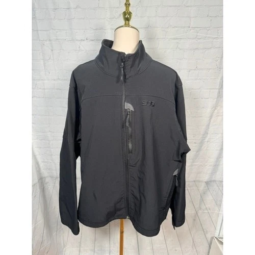 SOG Tactical Softshell Jacket Men's 2XL Black Full Zip Utility Coat EUC - product listing photo