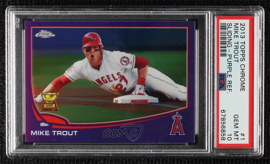 2013 Topps Chrome Retail Purple Refractor Mike Trout #1 PSA 10 GEM MT 08rl