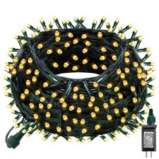 Dazzle Bright Christmas String Lights 100 LED 33 FT 8 Modes Waterproof - Warm