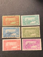Stamps, Guadeloupe, 10,  Scott #63-66, 68, 76,  used, See Picture & Condition