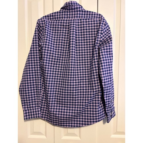 Brooks Brothers Regent Fit Herren Button Down Hemd Navy Gingham Stretch Größe M - Bild 6 von 6