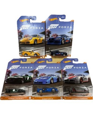 HOT WHEELS 2023 FORZA MIX D Porsche, BMW, Jaguar, Bugatti, Alfa Set of 5 IN HAND