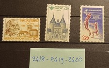 Lot timbres  français neuf** année 1986 n°    2418 2419 2420