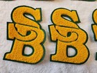 Vintage set of 7 Letterman Felt Jacket Letters S And B NEW  — photo 5