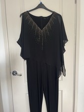 Black Embellished Jumpsuit Size 10