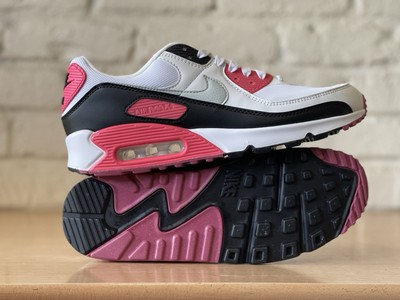 Nike Air Max 90 Retro White Pink Black Women 11/Men Running Shoes  DH8010-105