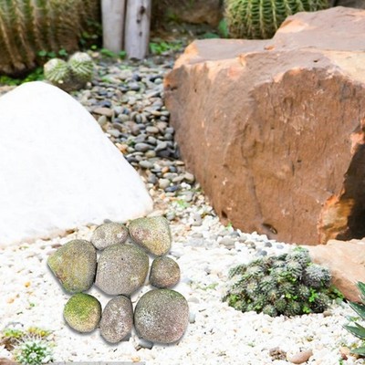 8 Stück Künstliche Steine Miniatur Leicht Deko Schaumstoff Realistisch für