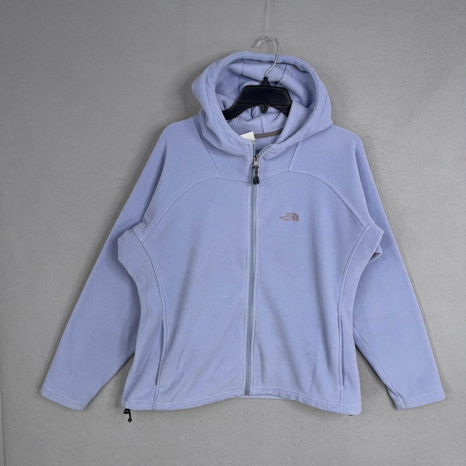 The North Face Fleece Jacket Womens XL Purple Hooded Full Zip Outdoor Cozy Warm